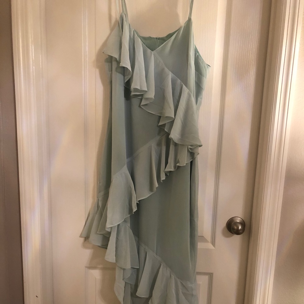 Sage Ruffled Maxi Dress